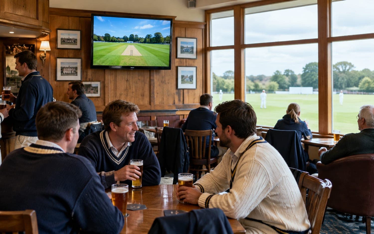 A clubhouse with a DisplayCircle screen on the wall